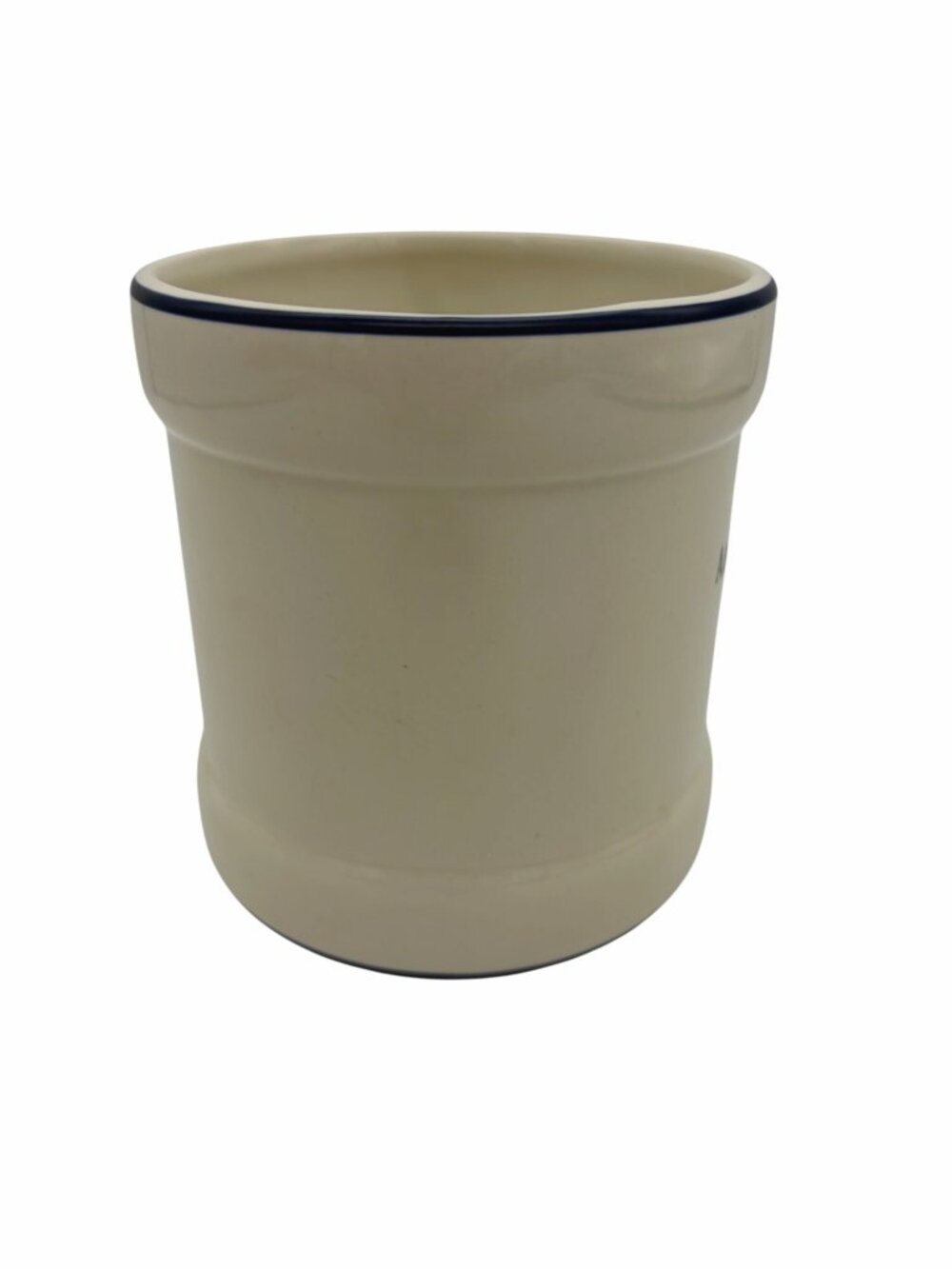 Abercrombie & Fitch Prinknash Pottery England Coffee Mug Blue Trim Cup Stoneware - Picture 7 of 7